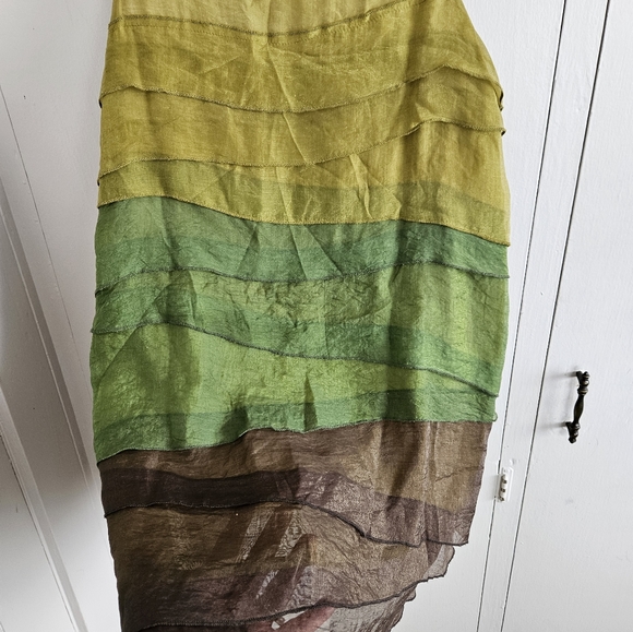 Hendi linen multi color sheer tank Size L - Picture 2 of 5